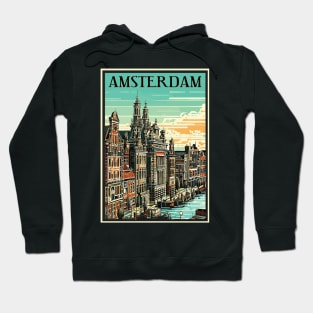 Amsterdam, Holland, Travel Poster Hoodie